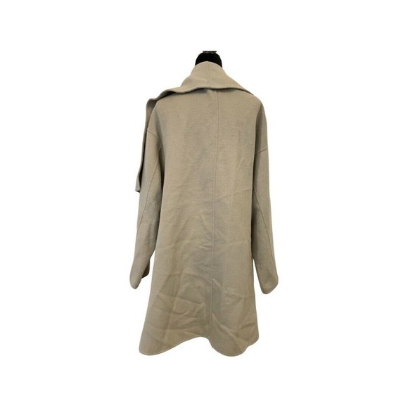 NWT $550 AllSaints Adalee Wool Blend Wrap Coat Oatmeal Sz M (Missing Belt) - Picture 5 of 5